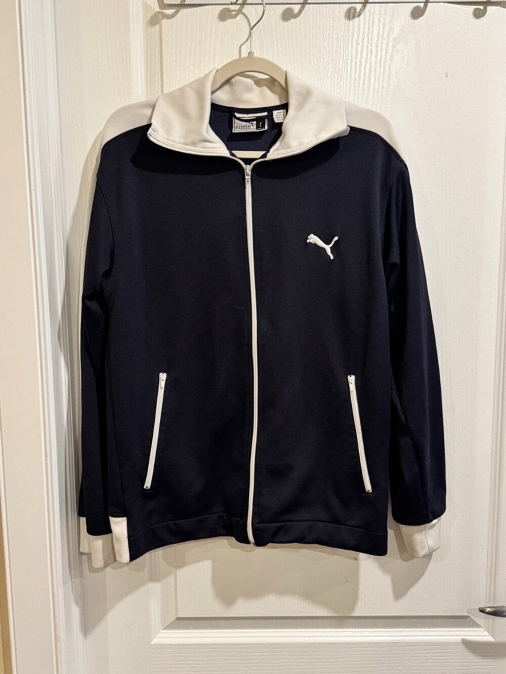 Vintage Y2K Puma "Series 1975" Colorblock High-Funnel Track Jacket - Large